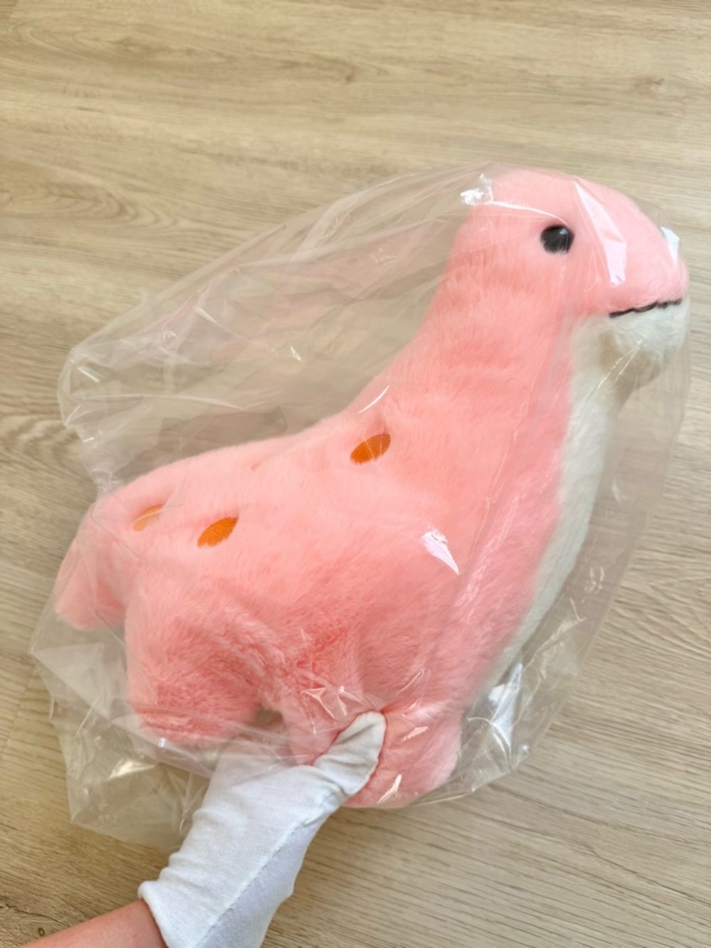 NWT Takashoji Pink Dinosaur 12” Plush
